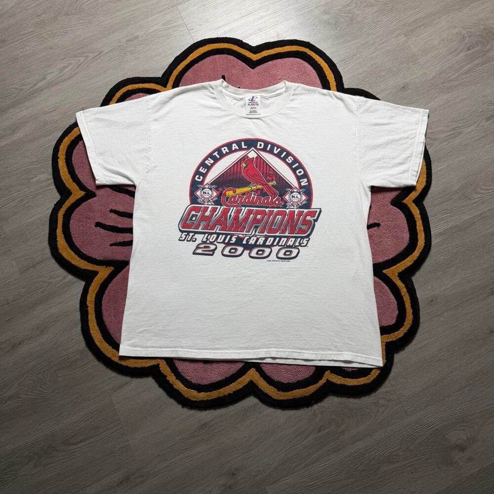 Vintage Y2K Logo Athletic St. Louis Cardinals Division Champs Graphic T-shirt XL